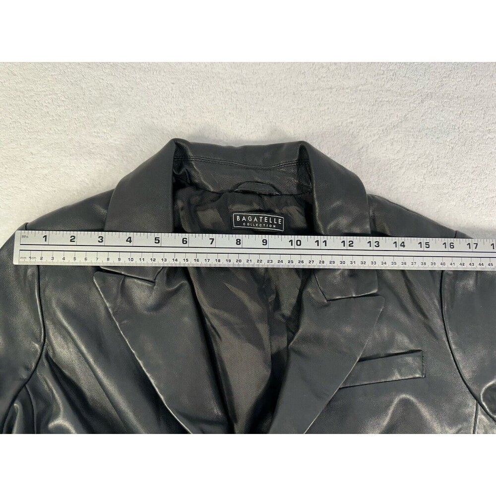Bagatelle Size M 100% Leather Tailored Jacket Black TIMELESS, SOPHISTICATED!!🤩 - Picture 10 of 16